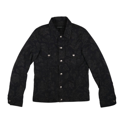 roarguns Floral Jacquard Black Jacket