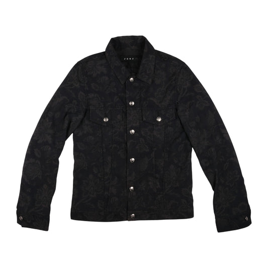 roarguns Floral Jacquard Black Jacket