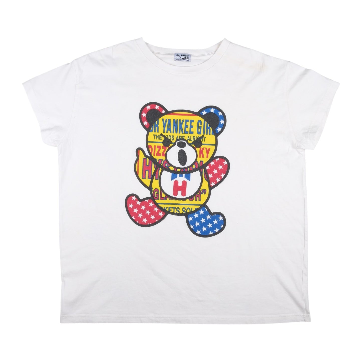 Hysteric Glamour Yankee Girl Bear Graphic White Tee