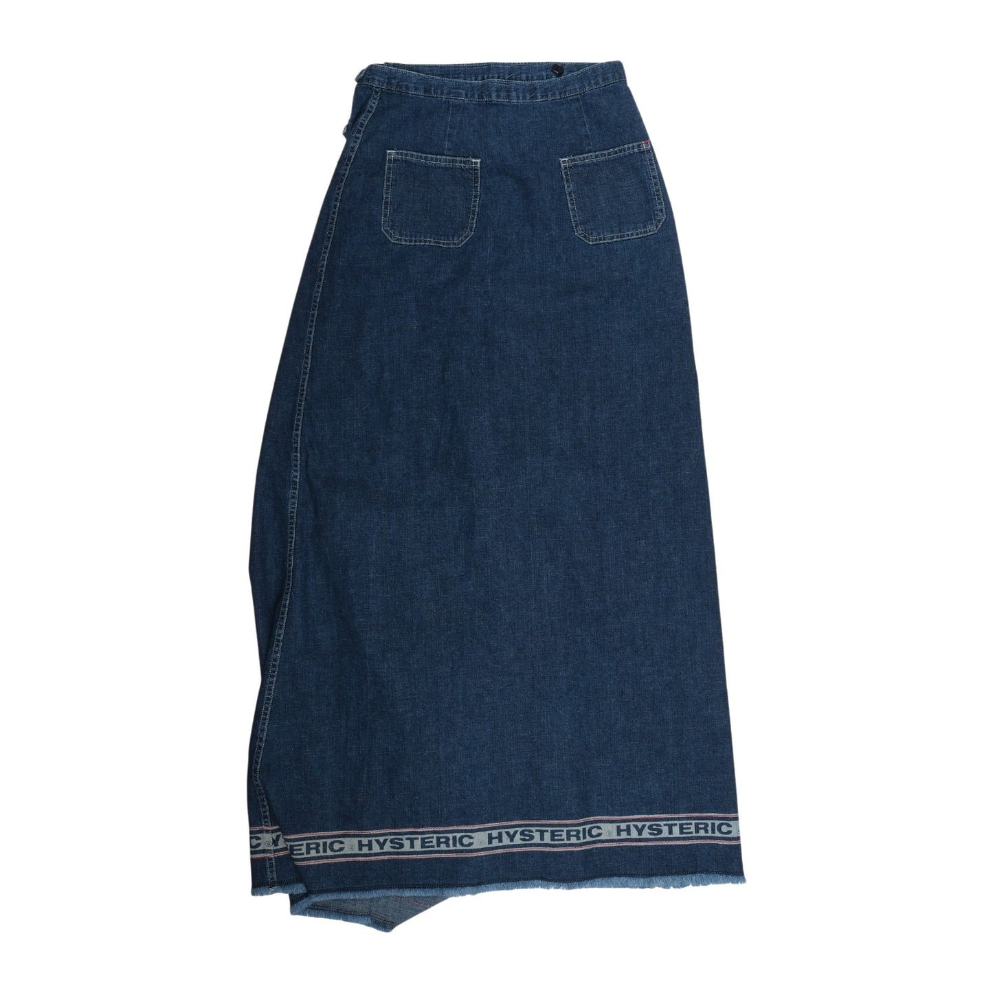 Hysteric Glamour Logo Band Denim Skirt Dark Wash