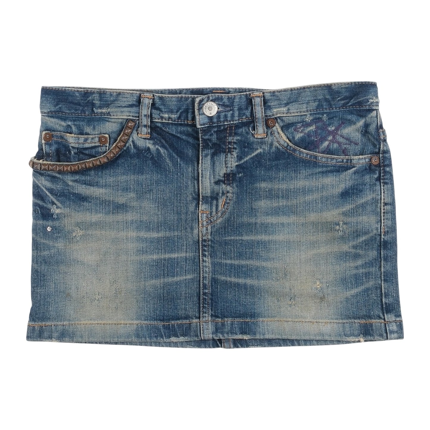 Hysteric Glamour Low Rise Denim Mini Skirt