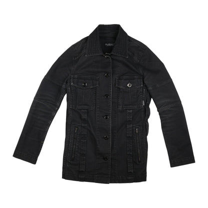 Hysteric Glamour Multi-Pocket Washed Black Denim Jacket