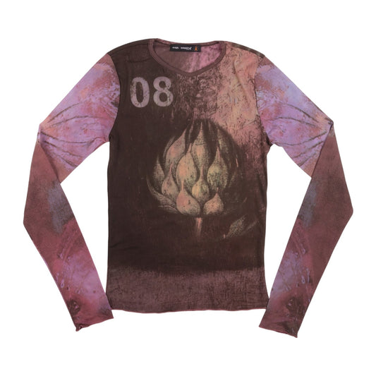 Cop.Copine "08" Botanical Mesh Long Sleeve Top