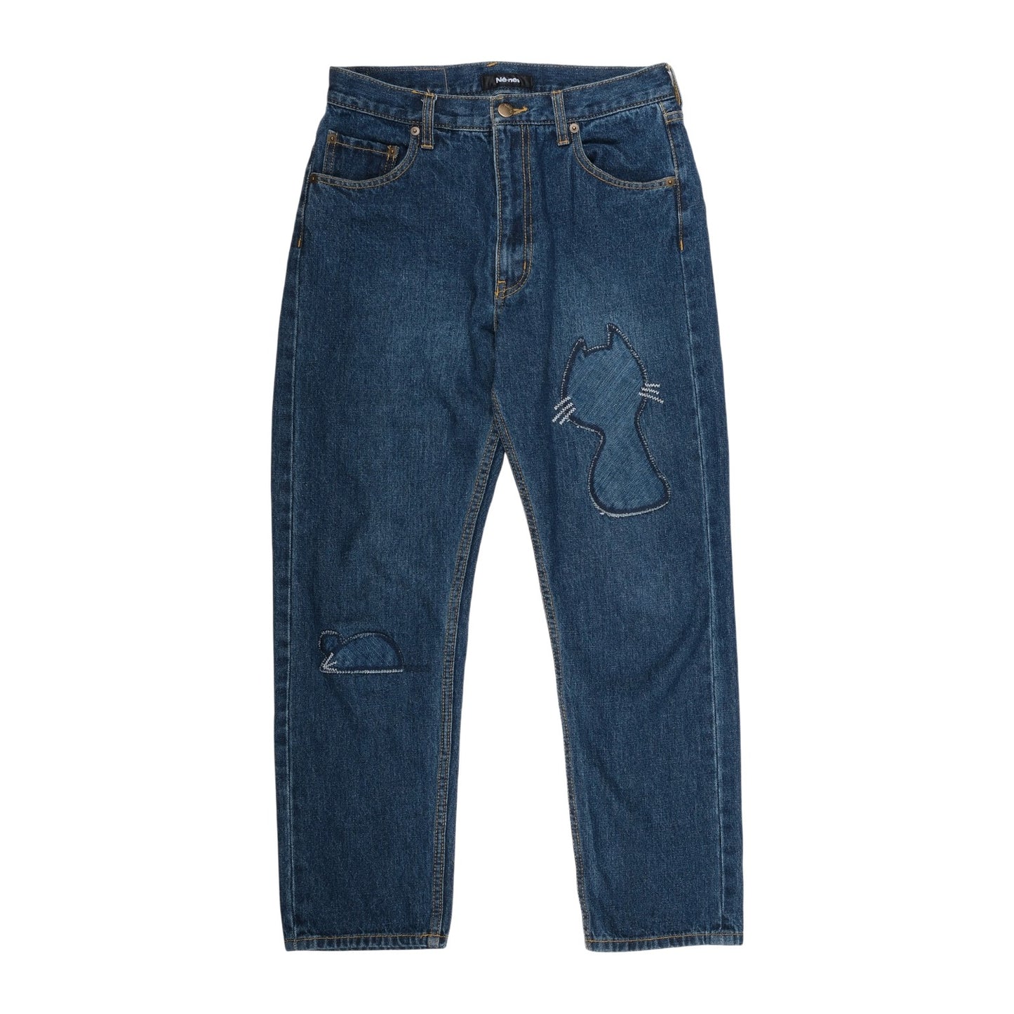 Né-net Cat & Mouse Appliqué Denim Jeans