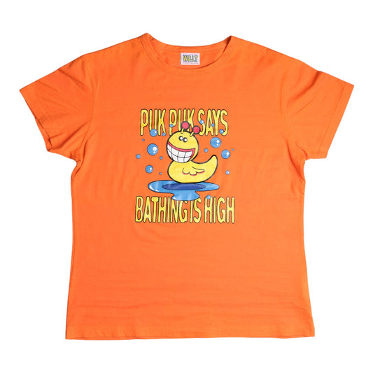 W&LT "Puk Puk Says Bathing Is High" Orange Tee