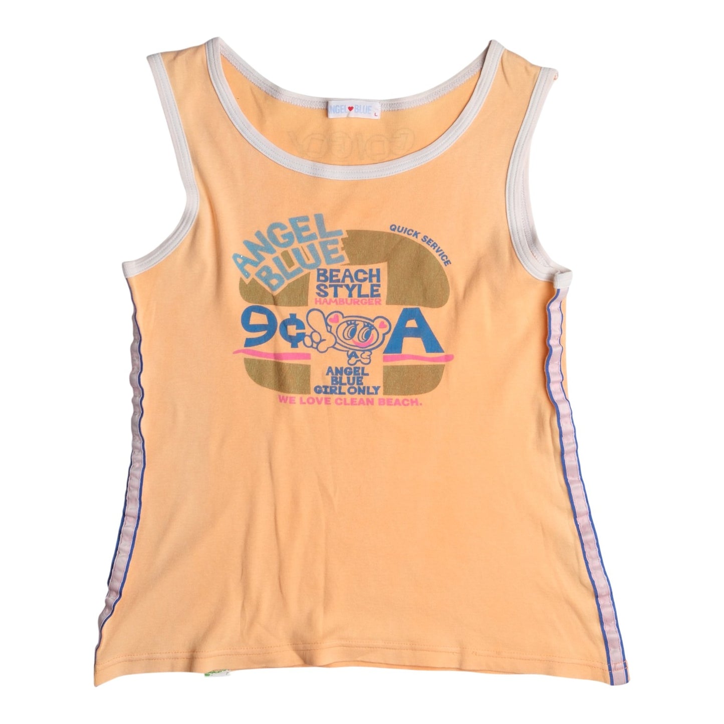 Angel Blue "Beach Style" Hamburger Graphic Tank Top