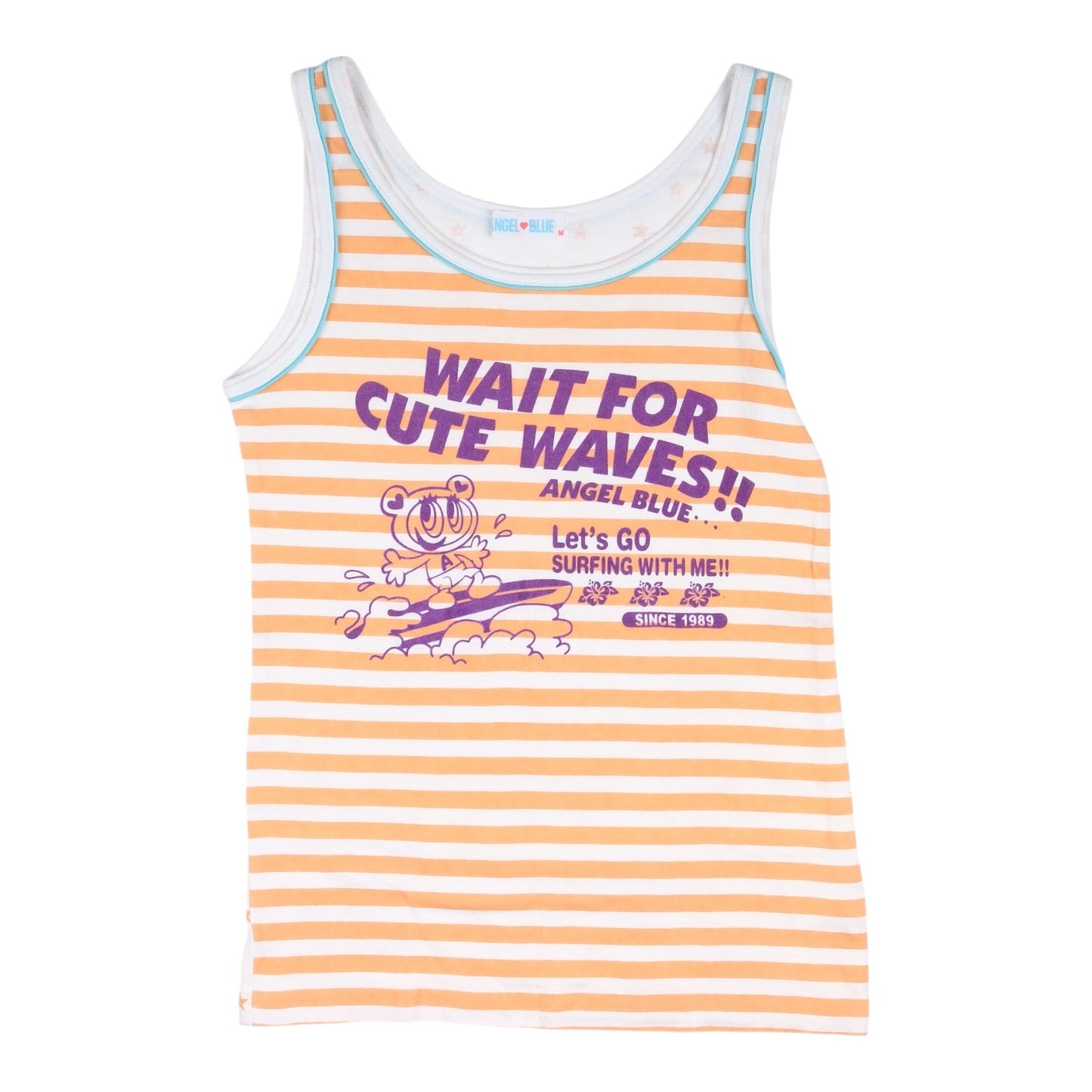 Angel Blue "Wait For Cute Waves" Striped Tank Top