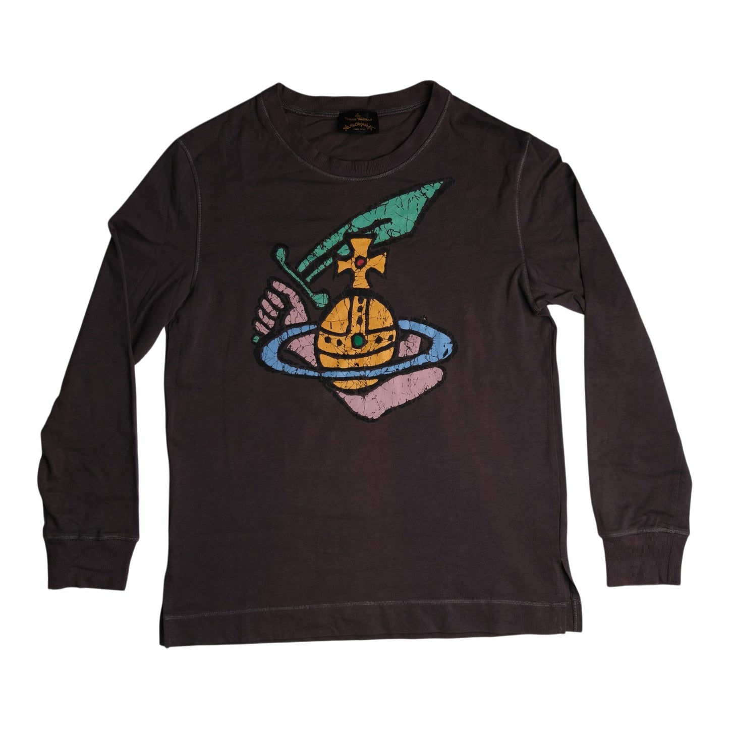 Vivienne Westwood Anglomania "Chipped Orb" Grey Long Sleeve