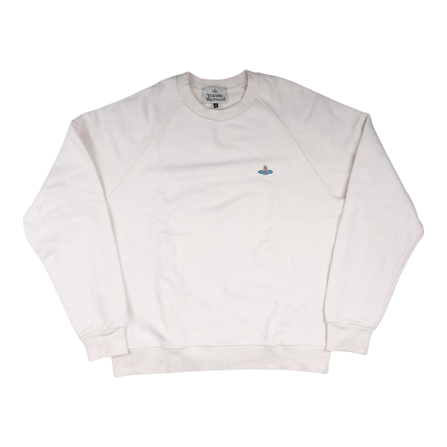 Vivienne Westwood Logo Off White Crewneck Jumper