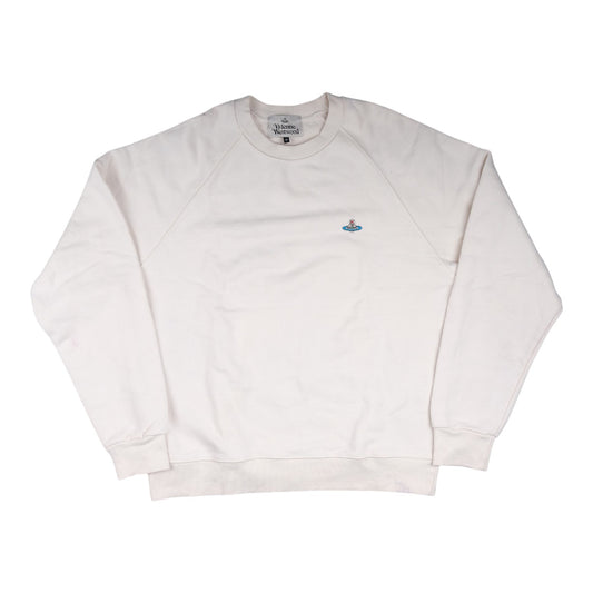 Vivienne Westwood Logo Off White Crewneck Jumper