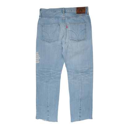 Hysteric Glamour Distressed Patchwork Light Blue Jeans