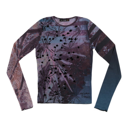 Cop.Copine Paris Textured Mesh Long Sleeve Top