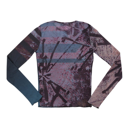 Cop.Copine Paris Textured Mesh Long Sleeve Top