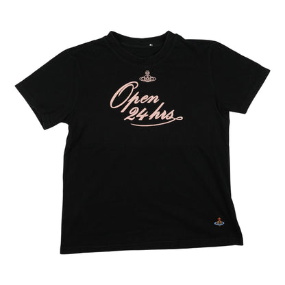 Vivienne Westwood Open 24 Hrs Black Tee