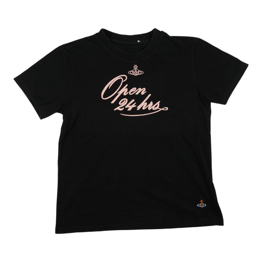 Vivienne Westwood Open 24 Hrs Black Tee
