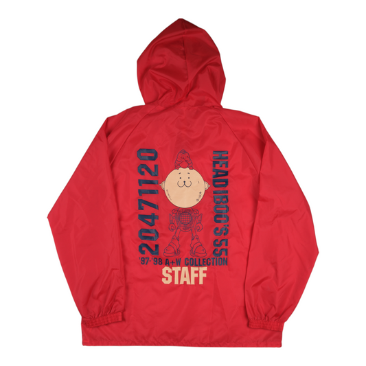 20471120 AW97–98 “Headiboo’s Hyoma” Staff Nylon Red Anorak