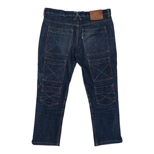 20471120 “Double Sex” Cropped 6‑Pocket Denim Pants
