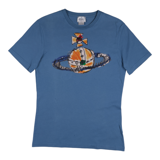 Vivienne Westwood MAN Doodle Orb Blue T-Shirt