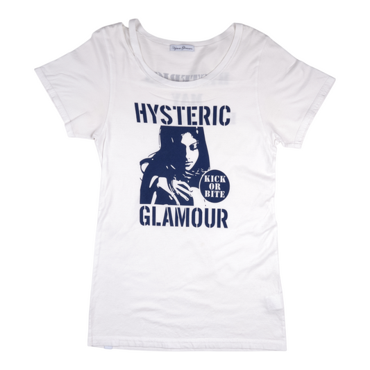 Hysteric Glamour “Kick or Bite” White Tee