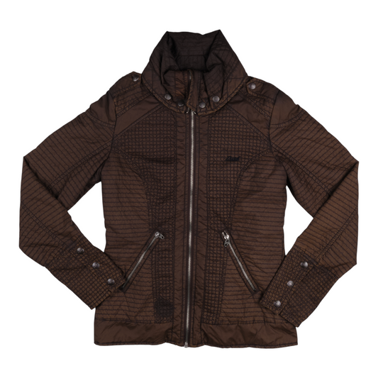 Diesel Quilted Parachute Biker Brown Jacket