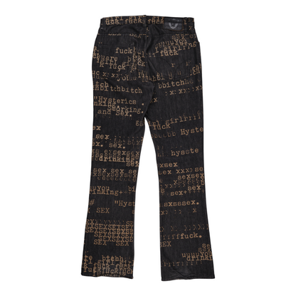 Hysteric Glamour SS99 “Typewriter” Flared Jeans