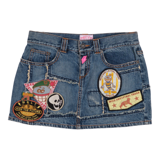 W&LT Puk Puk Patchwork Denim Mini Skirt