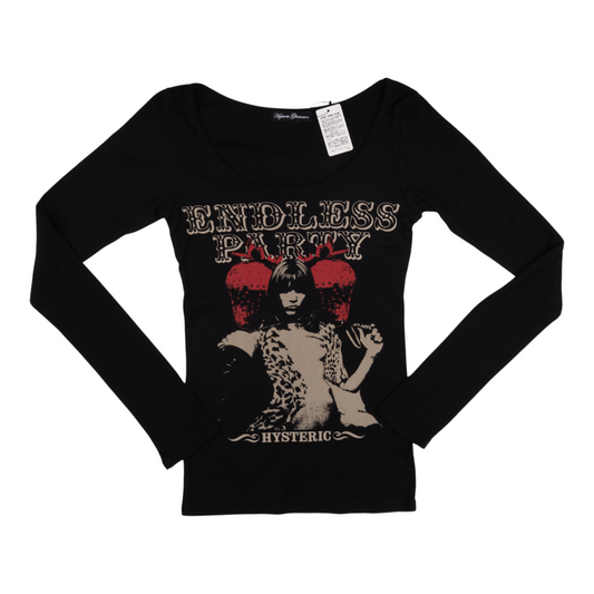 Hysteric Glamour “Endless Party” Scoop Neck Long Sleeve