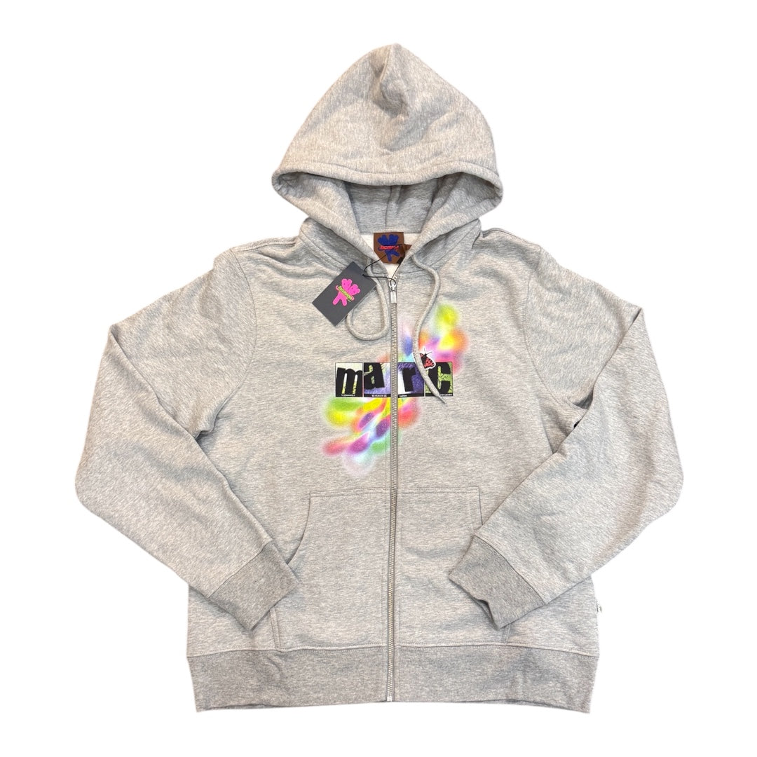 Marc Jacobs Heaven Angry For Love Grey Zip Up Hoodie
