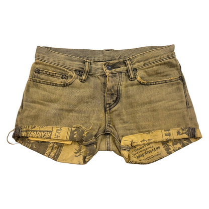 Hysteric Glamour Heartbreak Low Rise Denim Micro Shorts