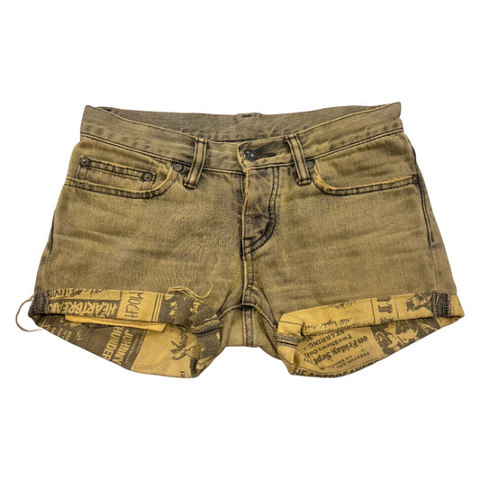 Hysteric Glamour Heartbreak Low Rise Denim Micro Shorts
