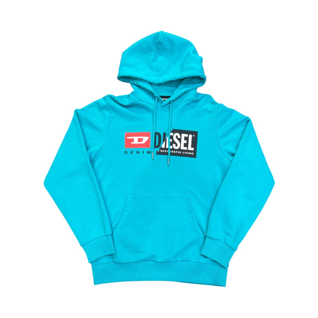 Diesel Denim Blue Logo Hoodie