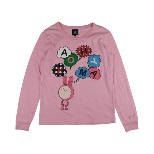 20471120 Hyoma “Bubble Letters” Bunny Long Sleeve Tee