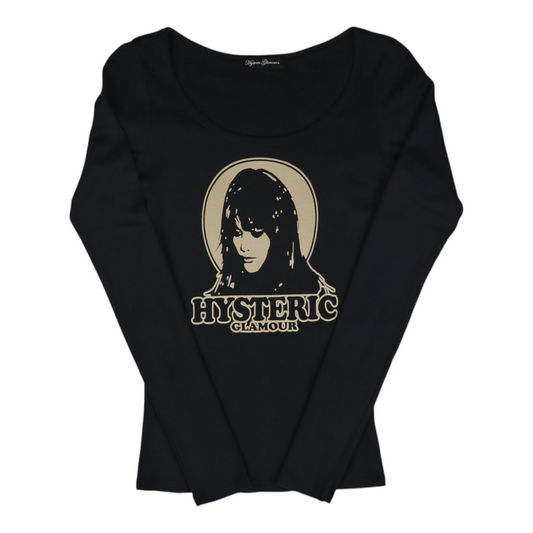 Hysteric Glamour Icon Girl Scoop Neck Long Sleeve Tee