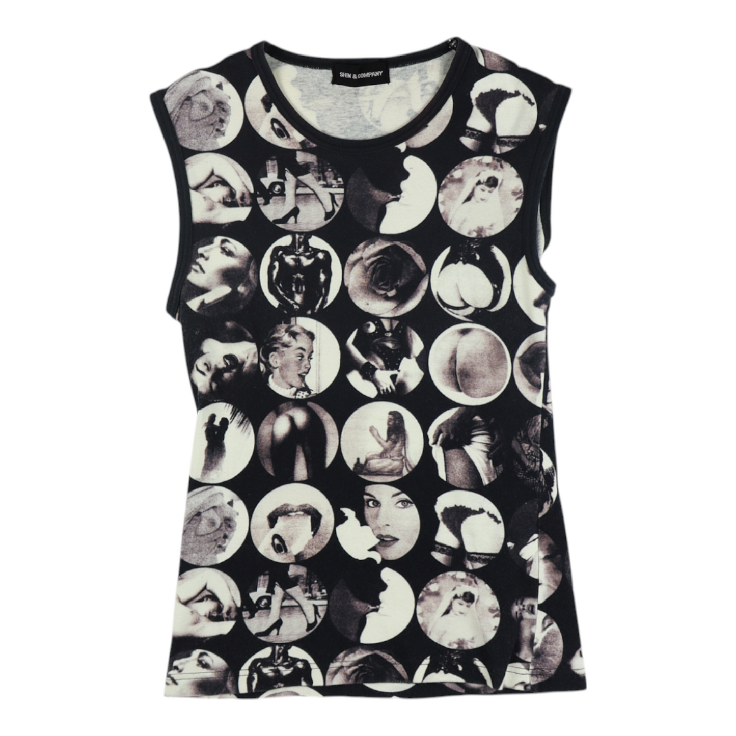 Shin & Company Monochrome Collage Tank Top