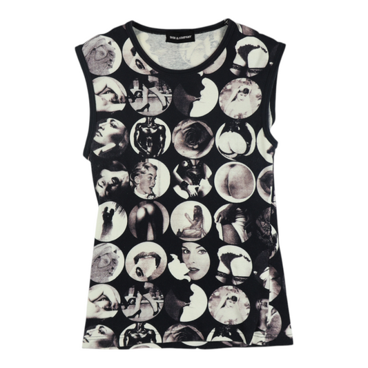 Shin & Company Monochrome Collage Tank Top
