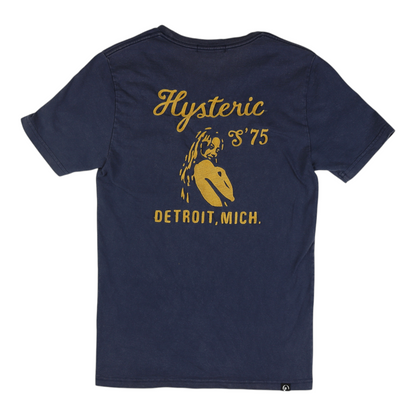 Hysteric Glamour “Detroit Mich.” Pocket Navy Tee