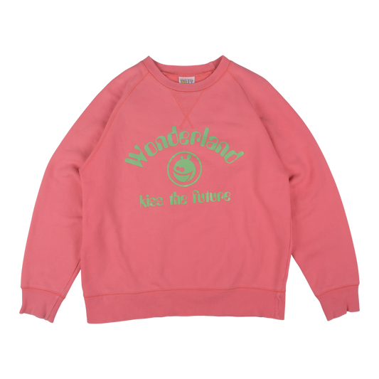 W&LT Wonderland Kiss The Future Pink Crewneck