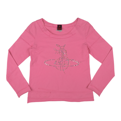 Vivienne Westwood Rhinestone Logo Long Sleeve