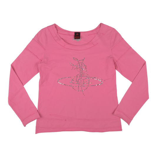 Vivienne Westwood Rhinestone Logo Long Sleeve