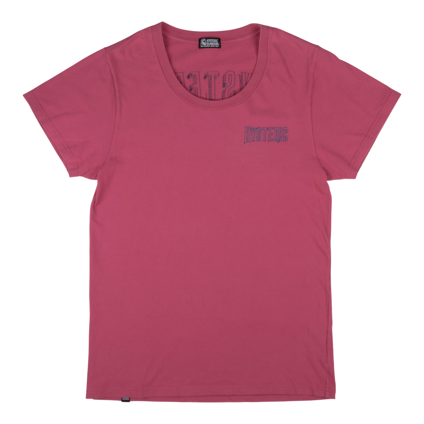 Hysteric Glamour Premium Quality Embroidered Magenta Tee