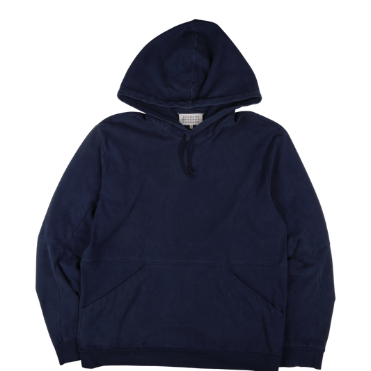Maison Margiela Blank Navy Embroidered Hoodie