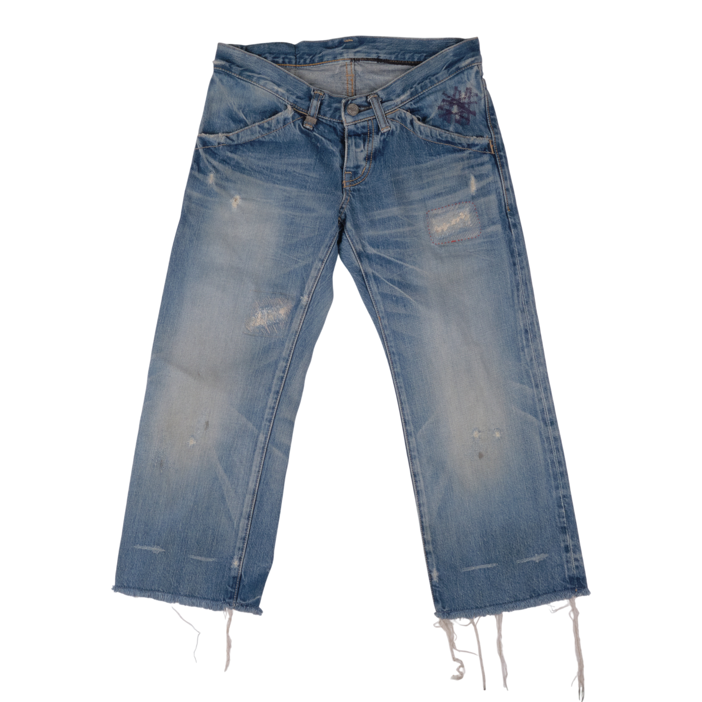 Hysteric Glamour 3/4 Length Distressed Jeans