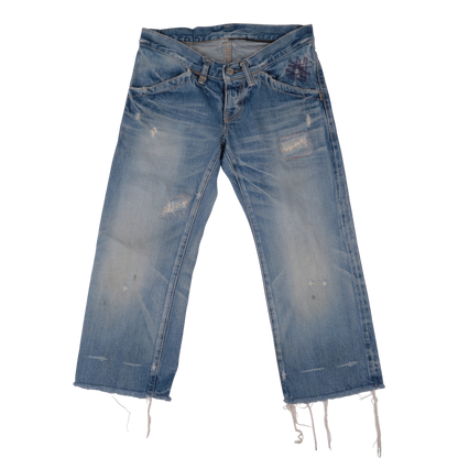 Hysteric Glamour 3/4 Length Distressed Jeans