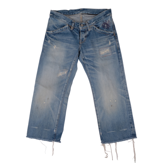 Hysteric Glamour 3/4 Length Distressed Jeans