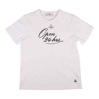 Vivienne Westwood Open 24 Hrs White Tee