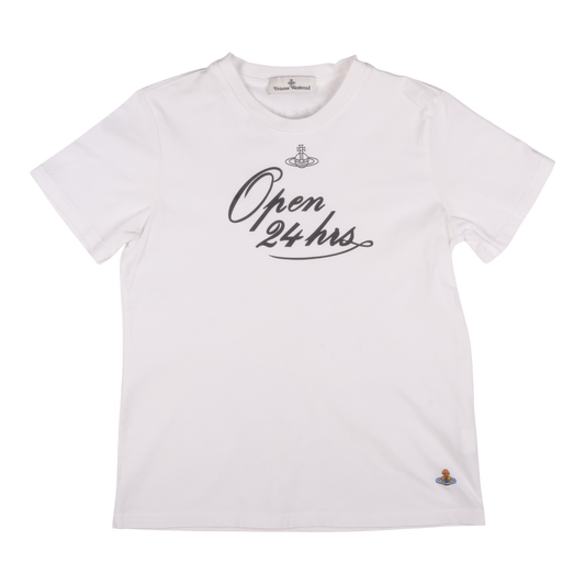 Vivienne Westwood Open 24 Hrs White Tee