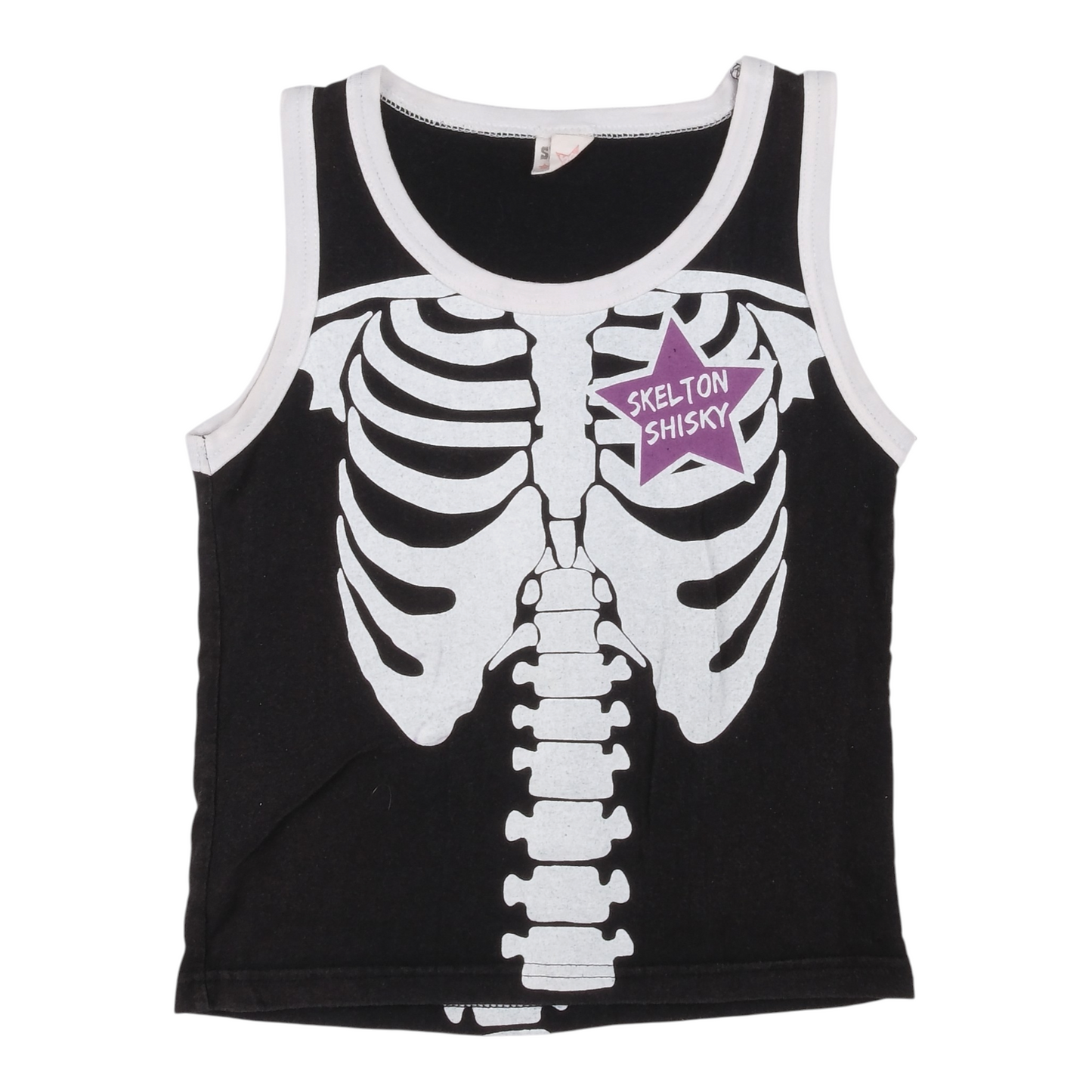 Shisky "Skelton Shisky" Skeleton Print Tank Top Black