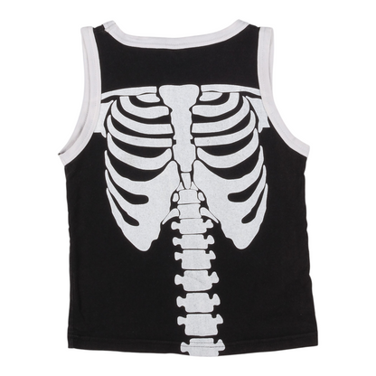 Shisky "Skelton Shisky" Skeleton Print Tank Top Black