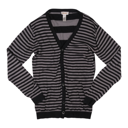 Diesel Striped Cardigan Black Grey