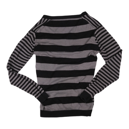 Diesel Striped Cardigan Black Grey